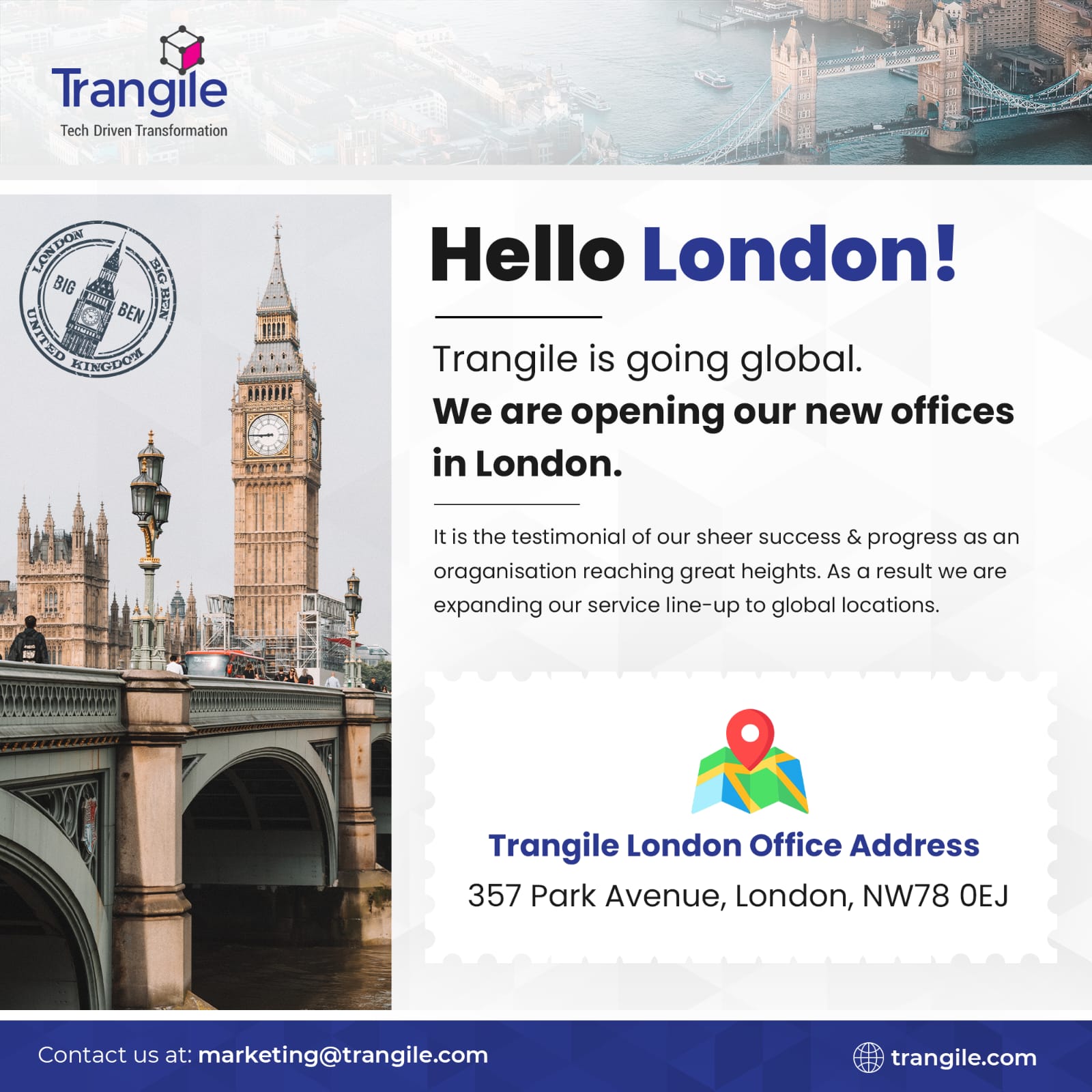 Trangile arrived in London now!!!!!!