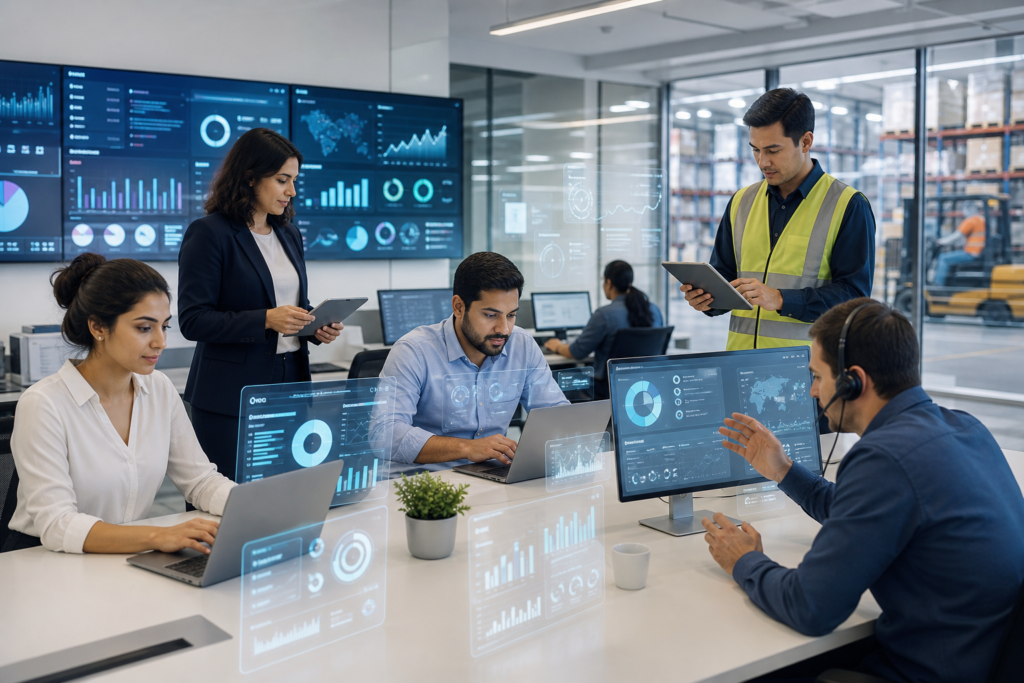 A team reading one set of dashboards over the operation they describe